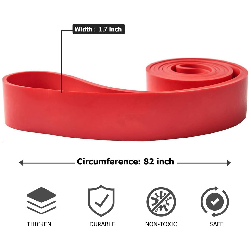 Pull Up Bands, Resistance Bands, Pull Up Assistance Band Exercise Bands for Men & Women Working Out, Body Stretching, Physical Therapy, Muscle Training - Red
