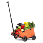 Foldable Pet Wagon with Handle, Pink and Black, Rolling Dog Stroller Cart (Orange)