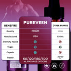 (2 Pack) Pureveen Drops, Pureveen Drops with All Natural Ingredients, Advanced Health and Wellness Vitamin Supplements Formula, Maximum Strength Active Lifestyle Multivitamin Support (60 Servings)
