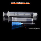 100 Pack 3ml/cc Disposable Luer Lock Lab Syringes with 23Ga 1.5 Inch Needle