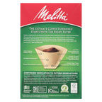 Melitta #4 Unbleached Coffee Filters, Natural Brown Cone Filters, 6-Pack