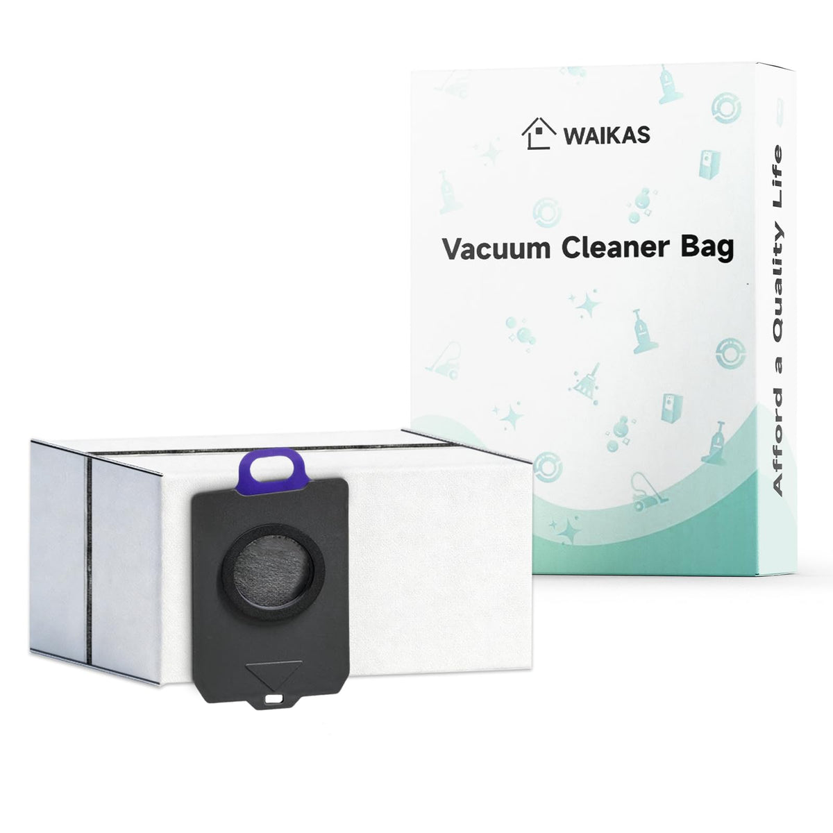 WAIKAS 14-Pack Replacement Dust Bags for NARWAL Flow Robot Vacuum