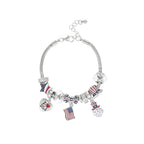 USA Flag 4th of July Bracelet for Women Independence Day Patriotic Jewelry