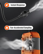 TopTes PT-356 Rechargeable Natural Gas Detector with 10 inch Goose Neck, Detection Range 0-20% LEL, 3 Alarm System Gas Leak Detector with 2 Display Modes for Methane, Butane at Home or Industry