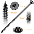 VIGRUE Deck Screws, Wood Screws - Star Drive Decking Screws for Timber, Log, Landscaping Wood, Rust-Resistant, Easy to Install, DIY Projector & Wood Working (50PCS #14X6)