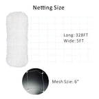 Toolazy Trellis Netting 59" x328' White - Heavy Duty 6" Mesh Plant Support Net for Climbing Vegetables, Garden Trellis Roll for Tomato Cucumber Pea Bean Vine Grow Tent Scrog Hydroponic