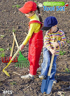 Click N' Play 4-Piece Kids Gardening Set With Shovel, Rake for Yard - Outdoor Toys for Ages 3-8 to Play in Leaves