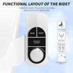 SAMODRA Non-Electric Bidet Attachment for Toilet – Self-Cleaning Dual Nozzle (Frontal & Rear Wash), Adjustable Water Pressure, Fits Most Toilets, Easy Installation (Classic Black/Silver)