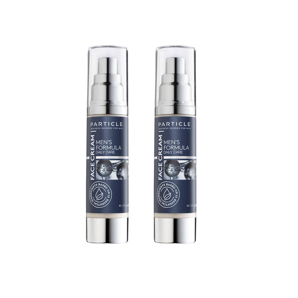 Particle 6-in-1 Face Cream for Men, Men’s Daily Hydrating Moisturizer with Vitamin C, Jojoba Oil, Vitamin E & Hyaluronic Acid, Skin Care Routine, Healthy Skin Support, Pack of 2, 1.7 FL OZ