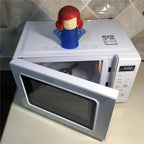 Aivwis Angry Mom Microwave Cleaner, Mad Mama Microwave Steam Cleaner, Just Add Vinegar and Water, Easily Cleans the Crud in Minutes (Blue)