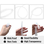 1’’ ID × 1-1/4’’ OD - 10 ft Clear Plastic Vinyl Tubing, Flexible PVC Hose Lightweight Non-Toxic vinyl Tube for Transfer Water Air Oil