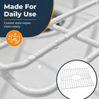 Better Houseware Sink Protectors for Kitchen Sink, Protective Metal Grid, 16x12.3x1 inches, White Kitchen Sink Mat to Shield Sink Base from Scratches, Rust-Resistant Coating, M
