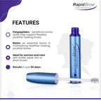 rapidBrow Eyebrow Enhancing Serum 3 mL - Hydrating Hair Serum for Visibly Thicker-Looking Brows with Hexatein 2 Complex