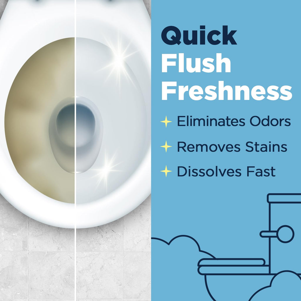 Nature Clean Natural Toilet Bowl Cleaners Strips 6 x 45 count, Plastic-Free Packaging, Refresh Toilets & Bathroom. No Splash