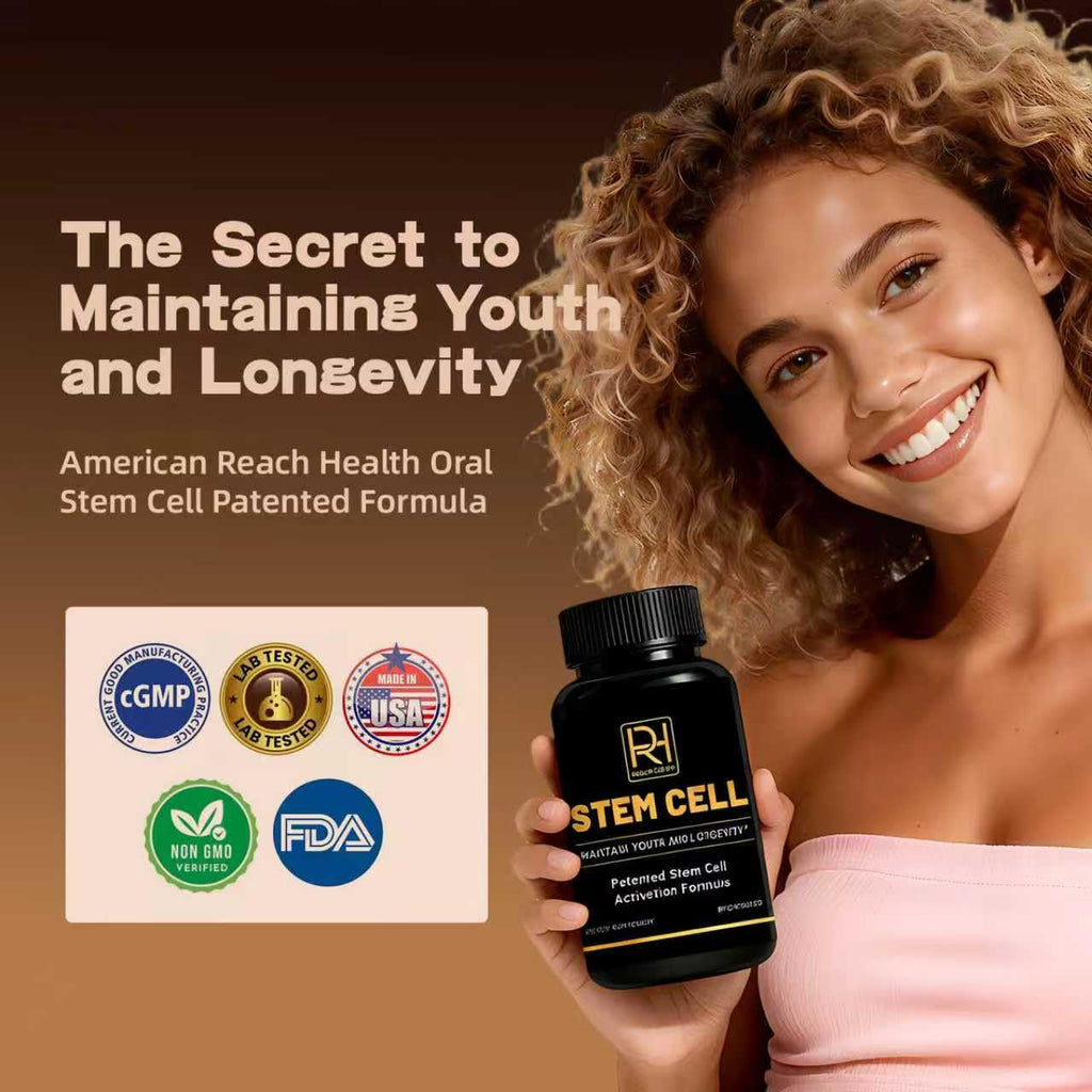 REACH HEALTH STEM Cell Supplement, Maintain Youth and Longevity Patented Stem Cell Activation Formula (2 Bottle, 120 Capsules)