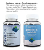 Amazon Brand - Solimo Prebiotic & Probiotic Gummies, 2 Billion CFU, Blue Raspberry, 50 Count (2 per Serving)