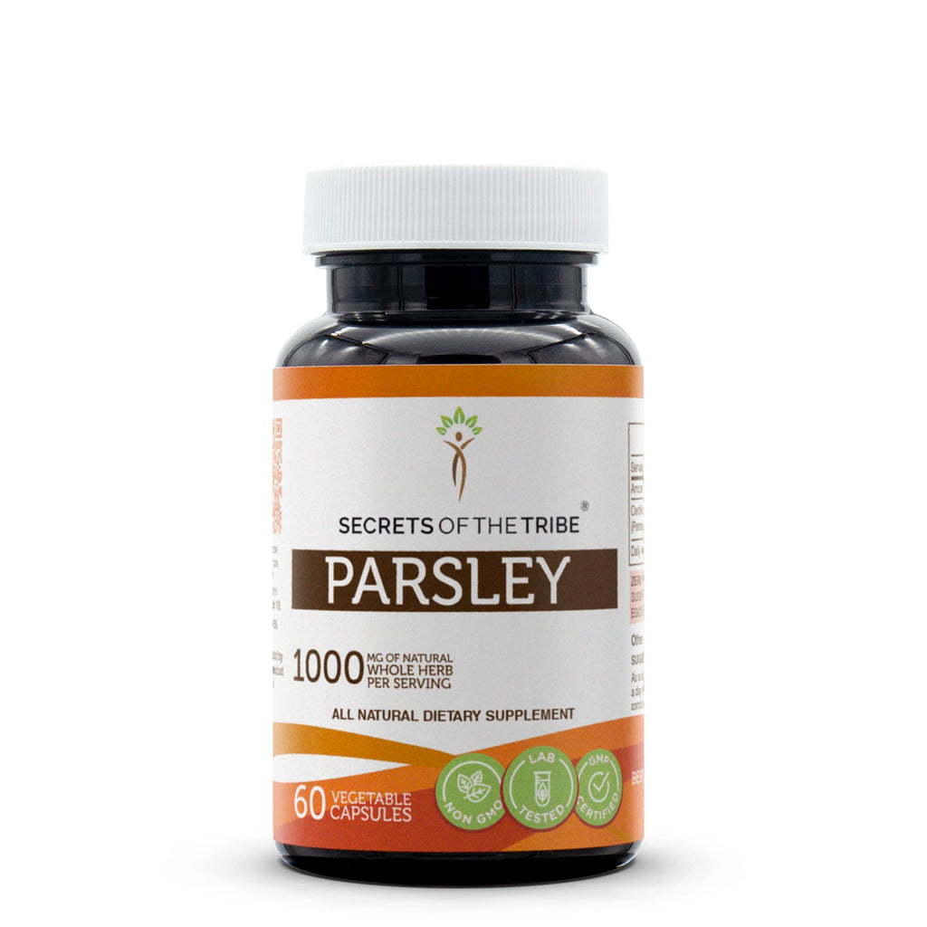 Secrets of the Tribe Parsley 60 Capsules, 1000 mg, Parsley (Petroselinum crispum) Dried Leaf (60 Capsules)
