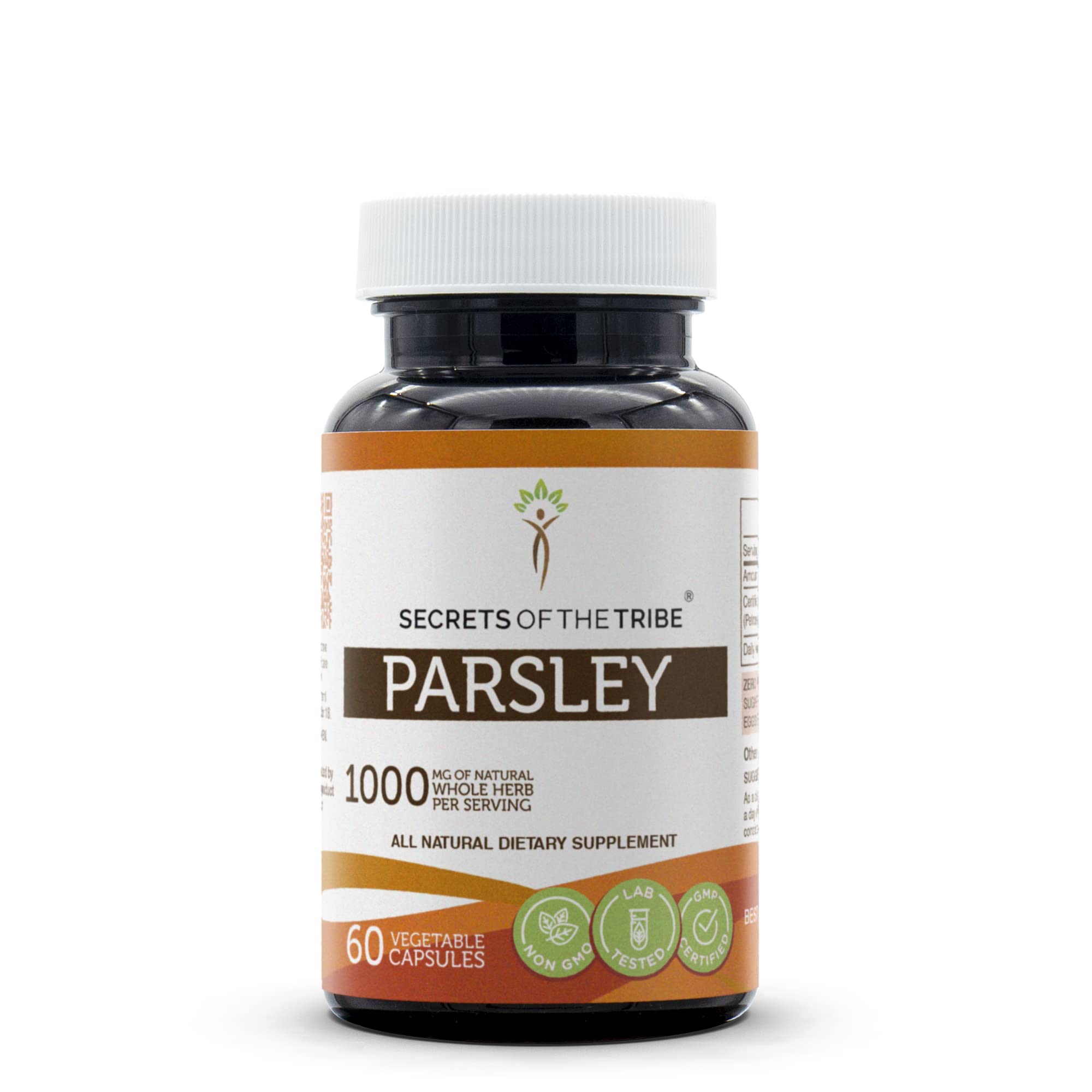 Secrets of the Tribe Parsley 60 Capsules, 1000 mg, Parsley (Petroselinum crispum) Dried Leaf (60 Capsules)