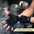 ATERCEL Workout Gloves for Men and Women, Exercise Gloves for Weight Lifting, Cycling, Gym, Training, Breathable and Snug fit (Black, S)