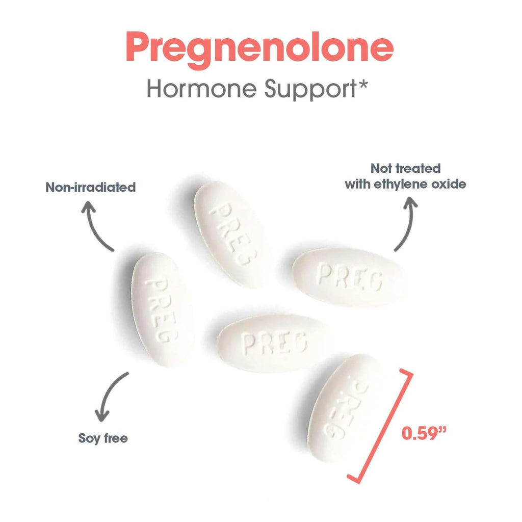 NutriCology Pregnenolone 50 mg - Micronized Hormone Precursor - Stress & Well-Being Support - Enhanced Absorption Formula - 60 Servings - 60 Tablets