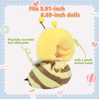 HiOKOU Clothes for labubu17cm Accessories Suit Cute Clothes for Doll Dress up Animal Style Outfits (NO Doll)(Bee)