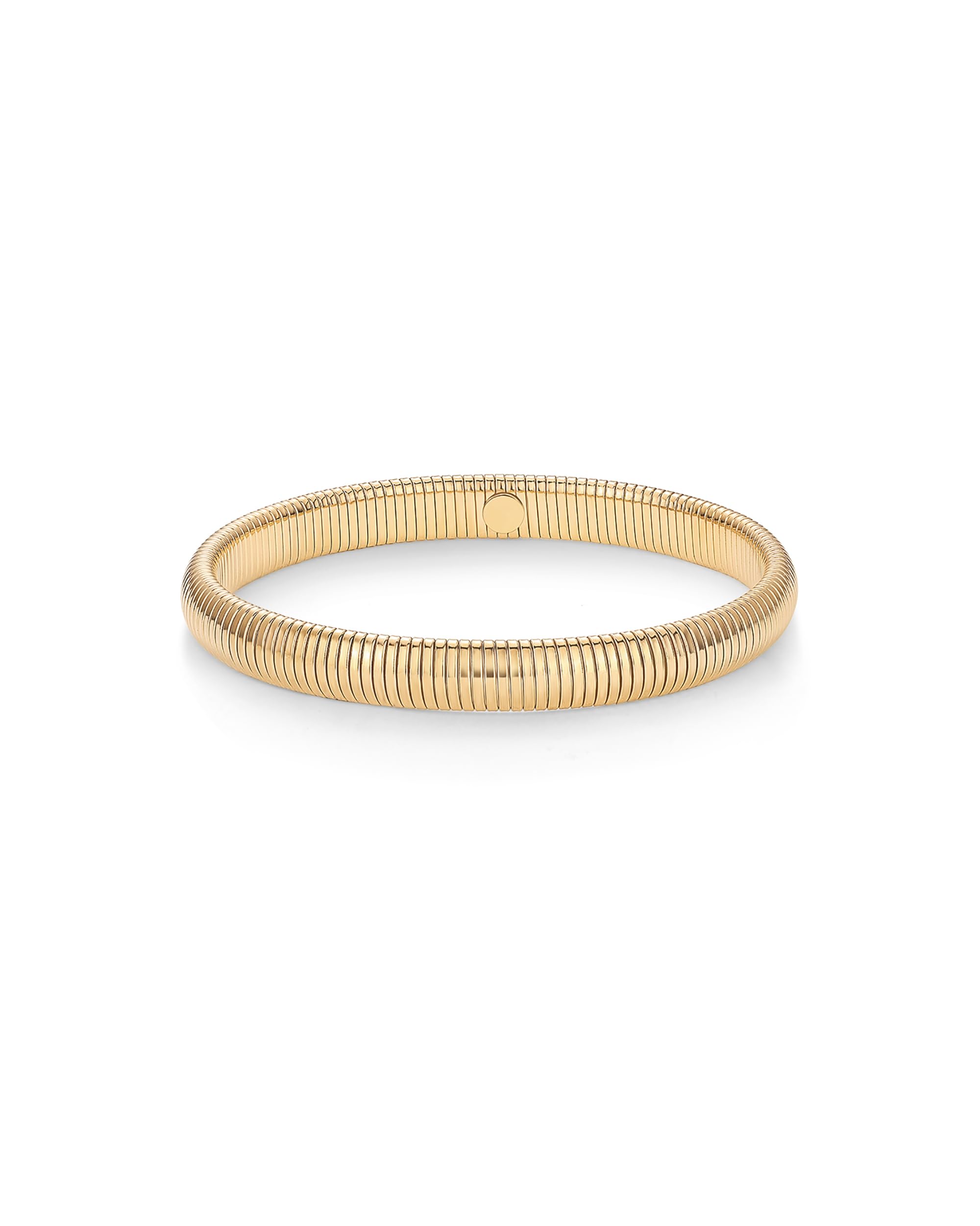 PAVOI Chunky Bangle Bracelet, 14K Gold Plated, Yellow Gold