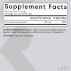Sports Research High Potency Zinc Picolinate 30mg with Organic Coconut Oil | Highly Absorbable Zinc Supplement for Healthy Immune & Enzyme Function - Non-GMO Tested & Gluten-Free (180 Liquid Softgels)