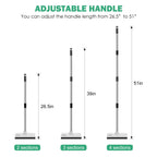 SetSail Floor Scrub Brush with 51-Inch Long Adjustable Handle 2 in 1 Scrape Brush Stiff Bristle Floor Scrubber for Cleaning Shower Bathroom Garage Kitchen Wall Deck Tub Tile, 2 Pack