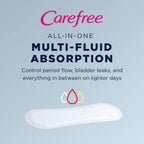 Carefree Body Shape Pant Liners, Regular, Multicolor Unscented 54 Count (Pack of 2)