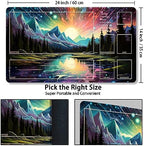 Playmat for MTG, with Free Storage Bags,Game Mat 24 x 14 inches, TCG and Board Game Mat for Cards,Mousepad Desk Mats (with Zones,Magic Mat 10)