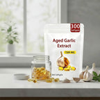 Elare Aged Garlic Extract, 300 Count 7500mg Odorless Organic Garlic Supplement for Heart & Immune Support, 2 Years Aged Garlic Extract, All-Natural, Vegetarian, Non-GMO, Antioxidant Wellness