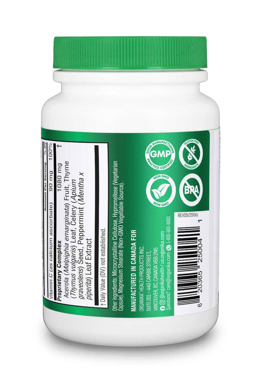 Organika Goutrin Uric Acid Flush for Gout (120 Caps): Gentle Gout Support with Cherry, Thyme, Celery Seed, Peppermint, & VIT C: Clean & Vegan Gout Supplements for Men & Women - Metabolism & Mobility