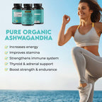 Warrior Strong Wellness Pure Organic Ashwagandha Capsules with Bioperine - 2400 mg - 120 Capsules - Healthy Stress Response and Mood Boost, Immune Health, Better Sleep