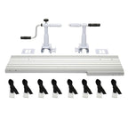 VINGLI 16 Feet Pool Cover Reel Set Attach Solar Cover for Above Ground Swimming Pool Without Deck, Suitable for Various Shape Pool, Including Bracket and Tube of Complete System