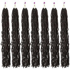 30 Inch Soft Locs Crochet Hair Pre Looped 7 Packs Wavy Faux Locs Crochet Braids for Natural Butterfly Locs Crochet Hair for Black Women (30 inch(pack of 7), 4#)