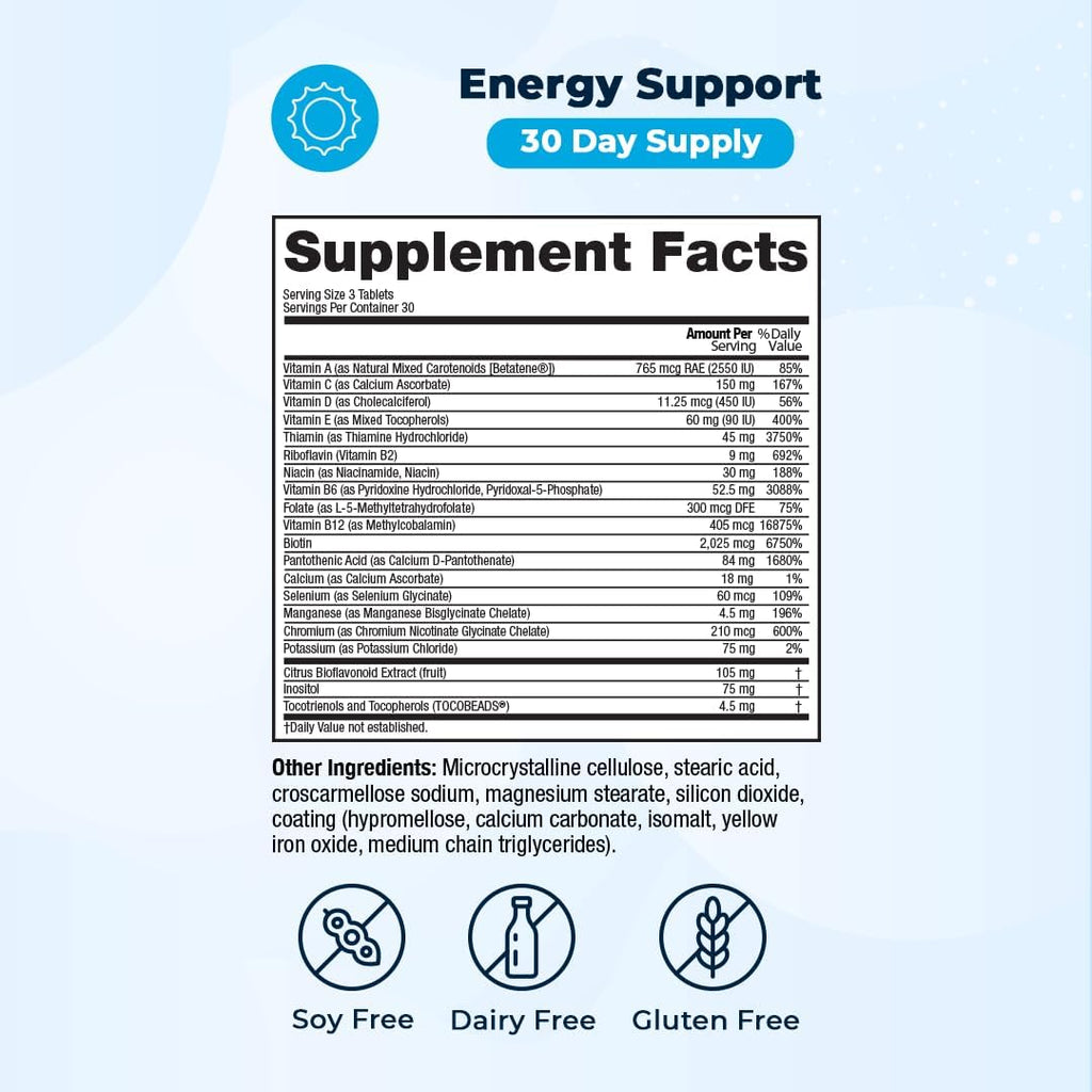 Multivitamin Day & Night Routine | Energy & Mental Clarity, Bones & Joints, Beauty, Restful Sleep | 30-Day Supply | Vitamins A, C, D, E, B-Complex | Magnesium, Biotin, Zinc, Botanicals, & Minerals