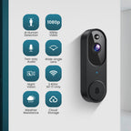 Orbitell Wireless Wi-Fi Video Doorbell Camera with Two Way Audio, AI Motion Detection, Night Vision and Cloud Storage, 2.4G Wi-Fi only