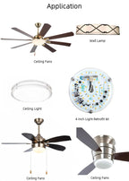 Ledytech 4 inch LED Retrofit Light Kit for Ceiling Fan Light Replacement Panel PCB 18W 3000K 2200LM 120V CRI90 Dimmable ETL (Warm White 3000K)
