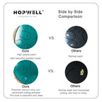 Steel Tongue Drum - HOPWELL 15 Note 14 Inch - Percussion Instrument - Hand Pan Drums with Music Book, Drum Mallets and Carry Bag, D Major, Malachite Green