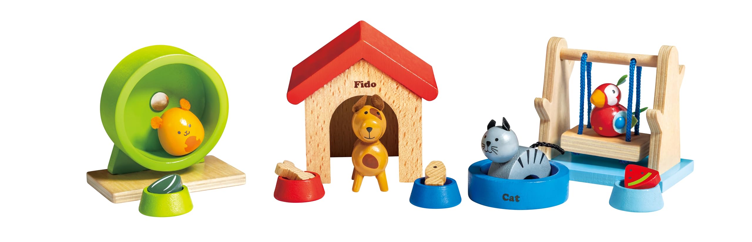 Hape Family Pets Wooden Dollhouse Animal Set 2