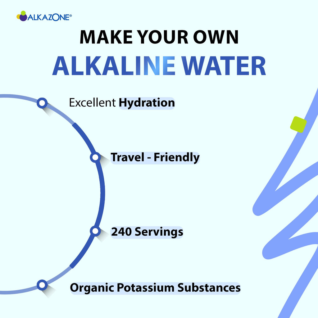 Alkazone Make Your Own Alkaline Water | 1 Pack Makes 20 Gallon | Alkaline Booster Drop | 3 Pack 1.25 Oz