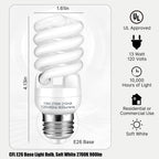 Barfelty CFL Light Bulbs E26 Base, T2 Spiral 13Watt (60Watt Equivalent) Soft White 2700K 900lm Compact Fluorescent Light Bulbs, UL Approved, 120v 60Hz, Self Ballasted CFL Bulbs, Pack of 12
