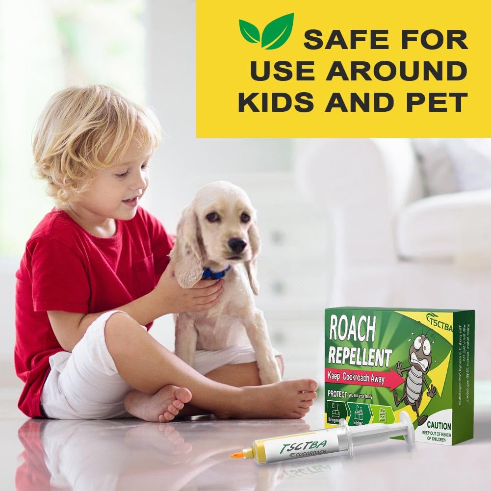 TSCTBA Cockroach Repellent, Cockroach Deterrent,Roach Away, Natural Roach Repellent Indoor, Eco-Friendly Indoor Outdoor - Strongly and Effectively Roach Control - 4P