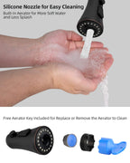 Hibbent Pull Down Kitchen Faucet Head Replacement, 3-Function NSF/ANSI/CAN 61 & CUPC Certified Sink Spray Nozzle, 15 Adapters, Compatible with Moen, Delta, Kohler Faucets, Oil-Rubbed Bronze