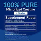 BodyTech Creatine + Citrulline Powder, Supports Strength, Pumps & Endurance, Pre Workout Supplement for Men & Women, Unflavored, 12.9 Oz, 30 Servings
