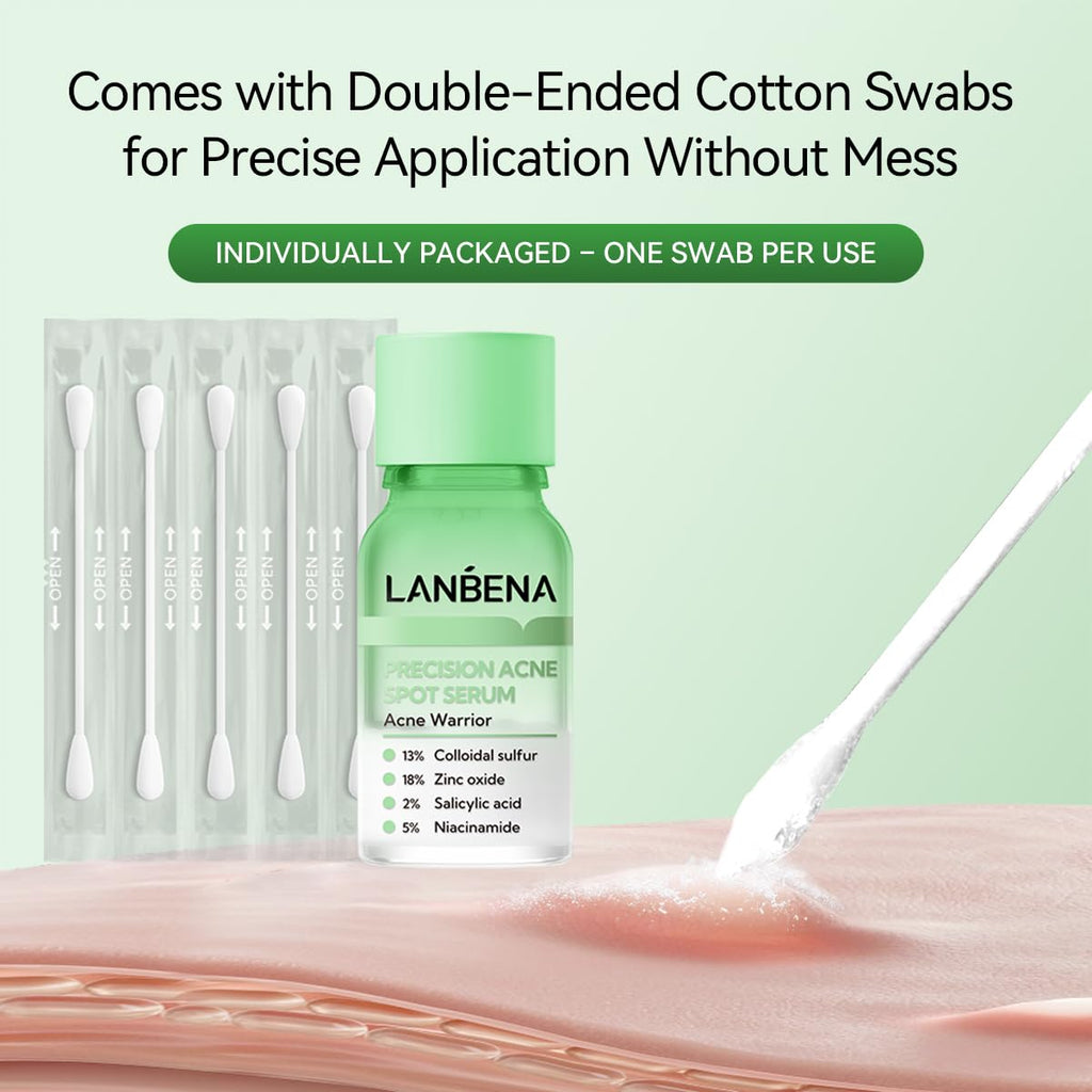 LANBENA Precision Acne Spot Serum, Acne Drying Lotion, Overnight Acne Treatment For Face, Dry Out Pimples, Blemishes, Zits And Clean Pores, 1 Fl Oz