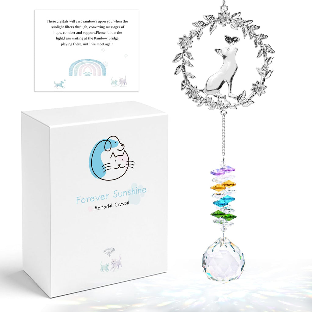 Pet Memorial Gifts for Cats, Loss of Cat Sympathy Gift,Thoughtful Cats Remembrance Sun Catcher,Cat Bereavement Gifts,Pet Loss Bereavement Gift Idea