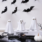 Light Up Ghost Halloween Decor,Ceramic Halloween Ghost Decorations Indoor