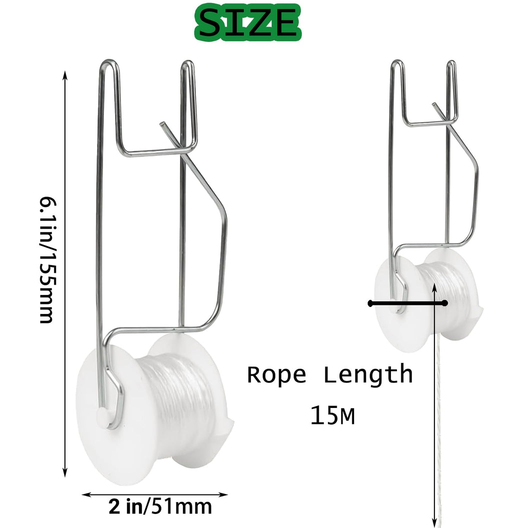 Tomato Support Hooks with String,20 Pack Tomato Trellis Roller Hooks with 49.2FT String for Plant,Greenhouse Tomato Flower Vine Twine Crop Trellis Kit Plant Roller Hook