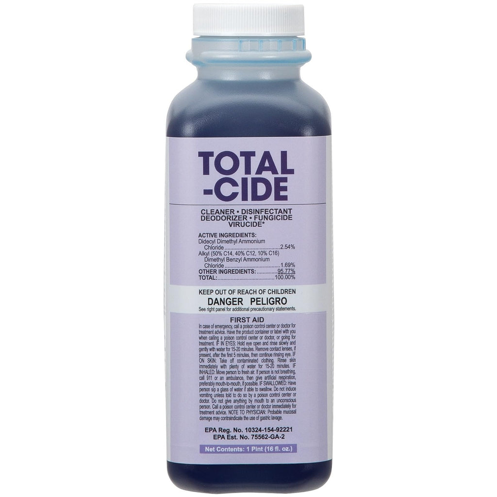 ForPro Total-Cide Disinfectant Solution, 2X Concentrated Formula, Hospital Grade Sanitizer & All Purpose Cleaner, 16 Fl Oz